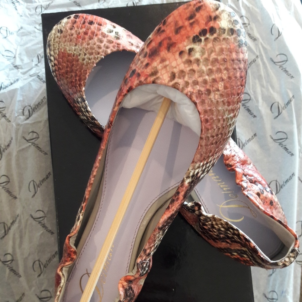 Delman printed python flat - Picture 2 of 3